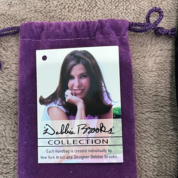 DEBBIE BROOKS BLACK "SHOE GIRL" DESIGNER CLUTCH - PURSE HANDBAG SMALL (4.5"X7"X2 - Picture 7 of 8